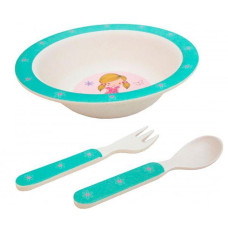 Детский набор посуды Fissman Модница PT-8349-3 3 предмета бирюзовый