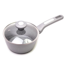 Ковш индукция из алюминия Ø18см с антипригарным покрытием гранит Kamille 4280GR