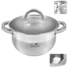Кастрюля со стеклянной крышкой Stenson Belly MH-2720 2.6 л