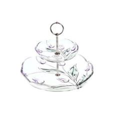 Фруктовница 2-х ярусная Nadin Green Purple Walther-Glas WG-7709