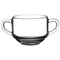 Кружка для супа 480 мл стеклянная с двумя ручками Chefs Pasabache PS-53772