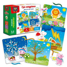 Игра-шнуровка с липучками 