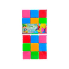 Кубики  разноцветные большие, 9 штук 14066