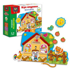 Игра-шнуровка с липучками 